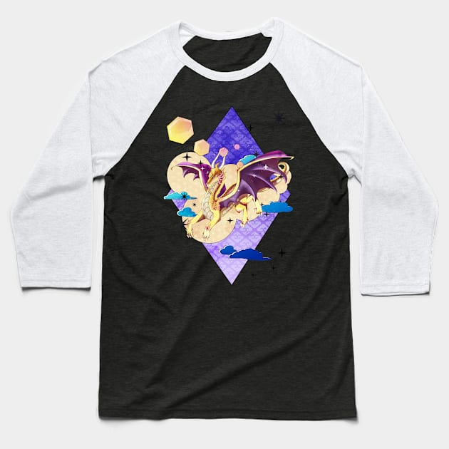 dragon diamond Baseball T-Shirt by Reiy